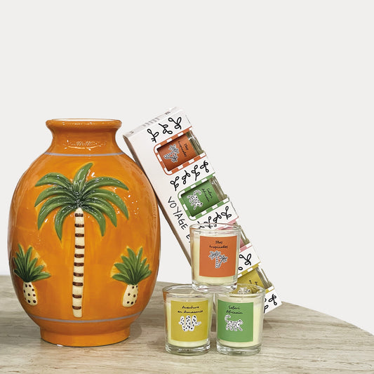 Vase Palm Orange - 019035