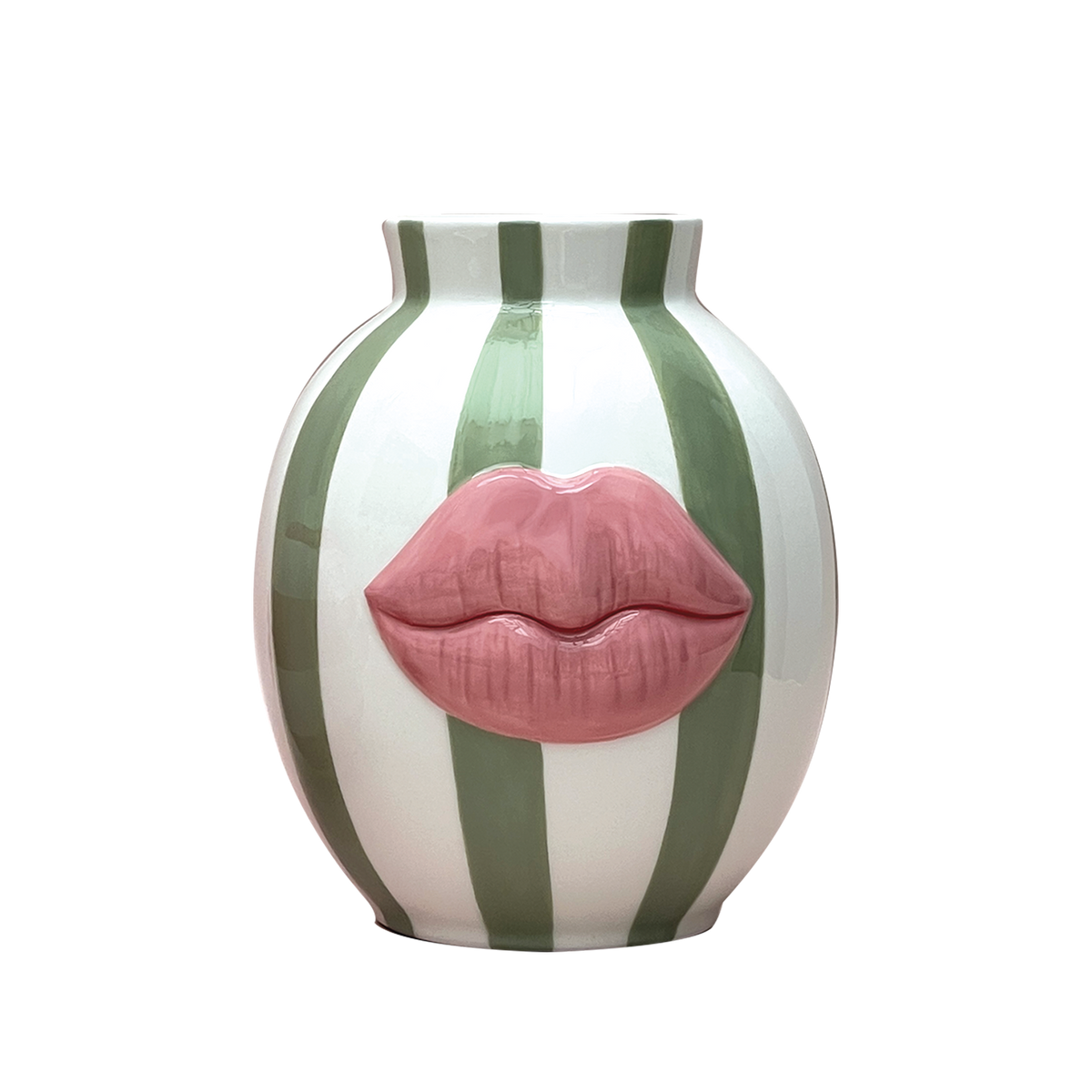 Vase Kiss Stripe Green - 019042