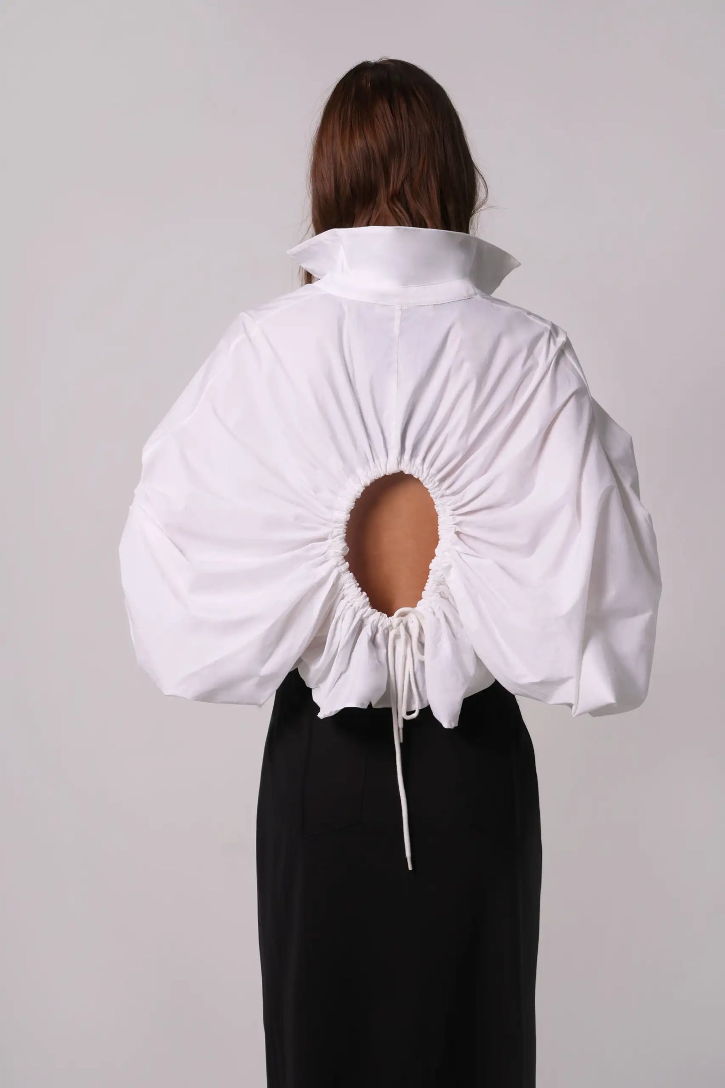 WM Open Back White Shirt
