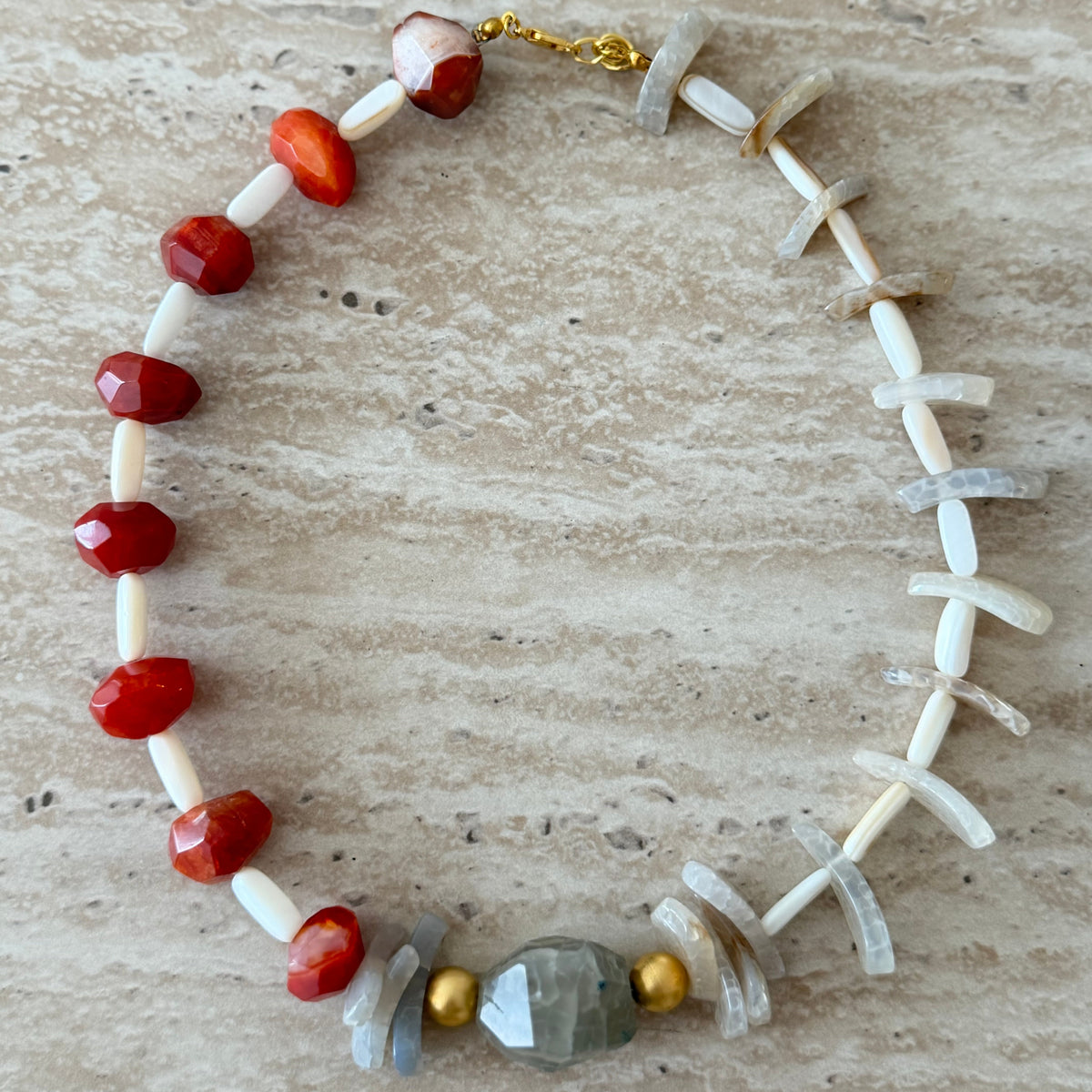 Necklace w/ stones and ball