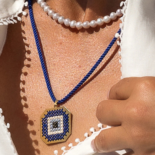Necklace Canvas Eye