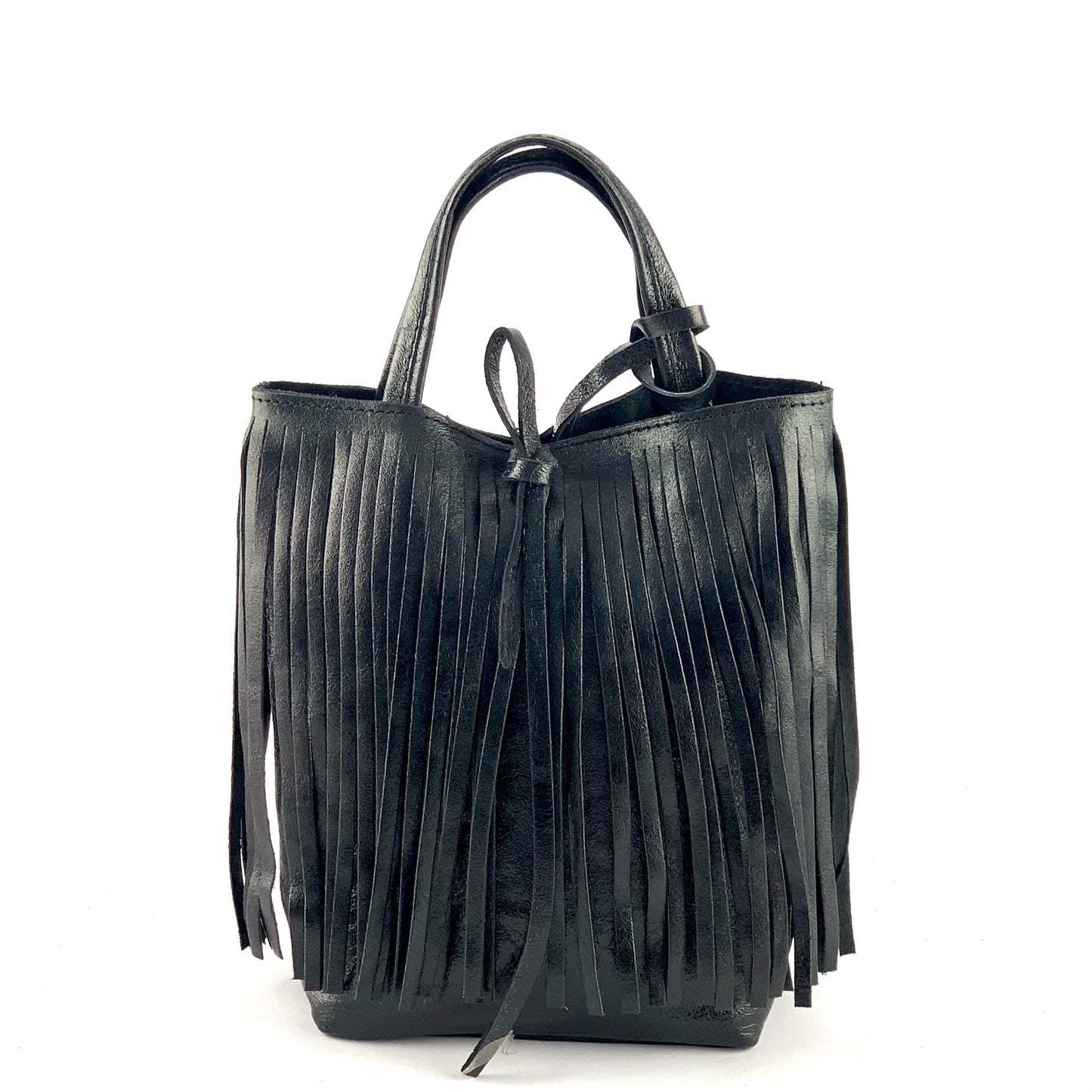 BS0165 Borsa Art. Shopper Mini Laminato A Tutta Frangia