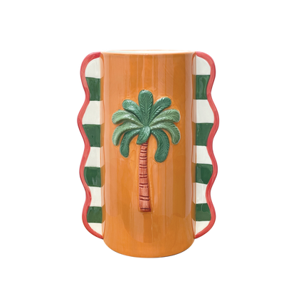 Vase Palm Orange - 019036