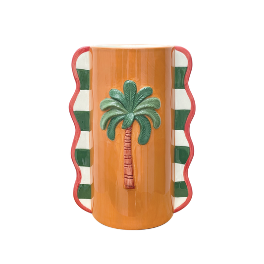 Vase Palm Orange - 019036