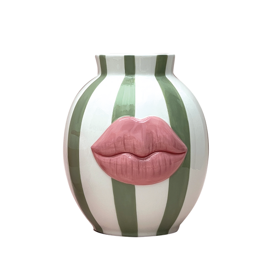 Vase Kiss Stripe Green - 019042