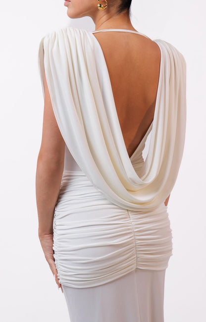 WM White Jersey Long Dress