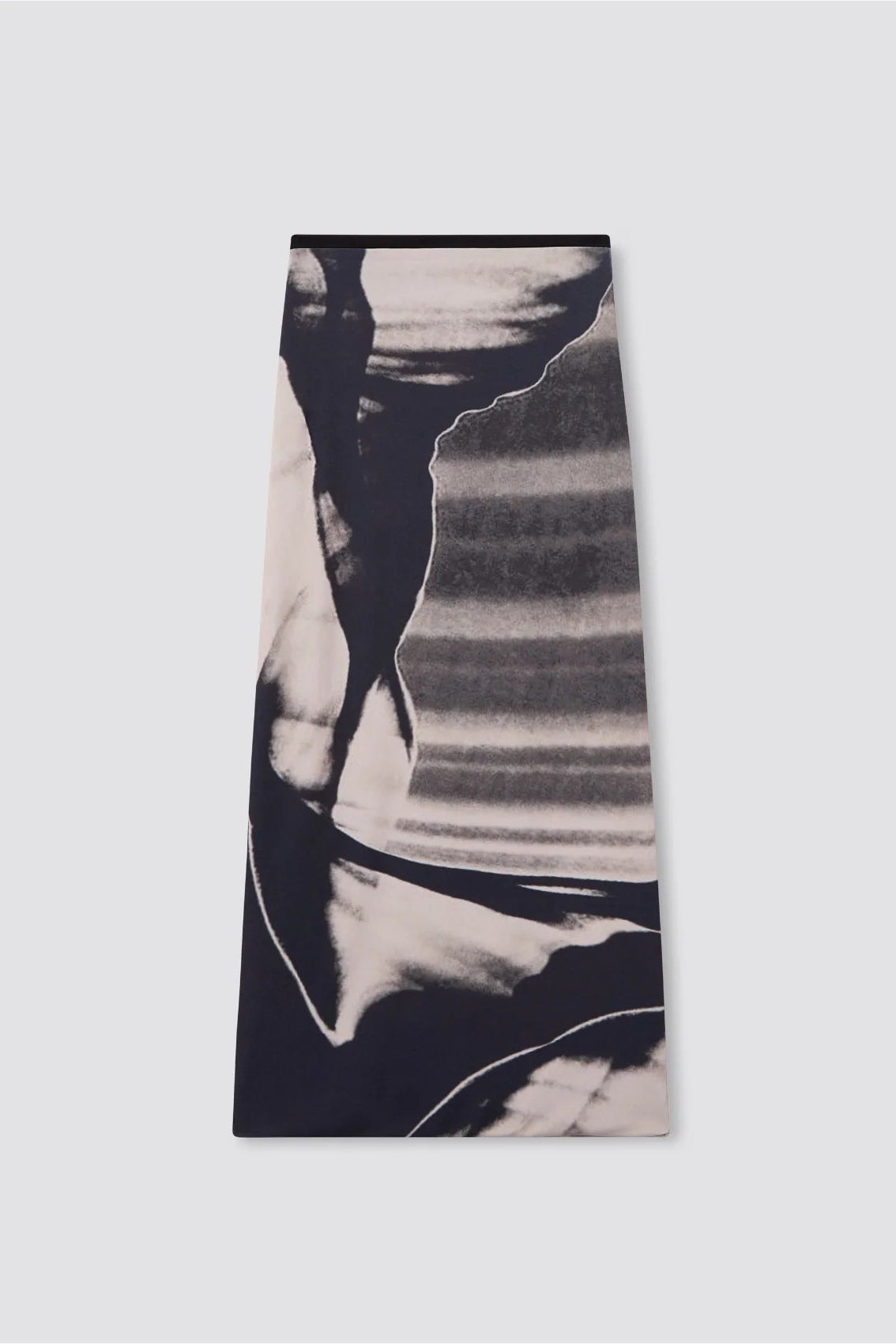 Abstract patterned fabric on a light gray background