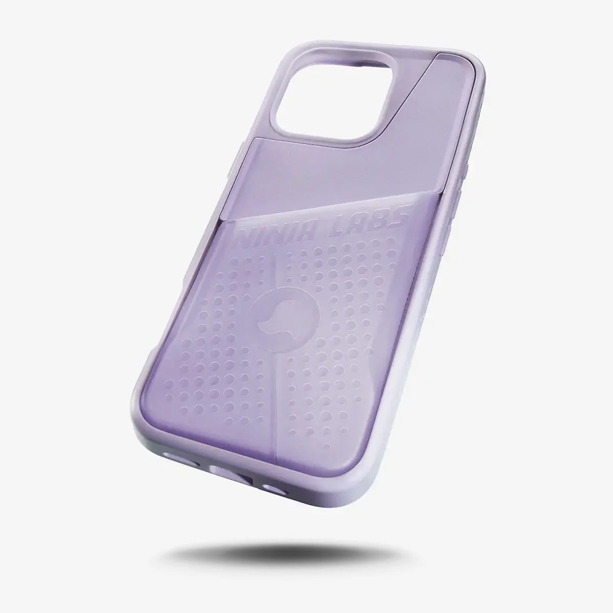 Purple phone case with a textured design on a white background