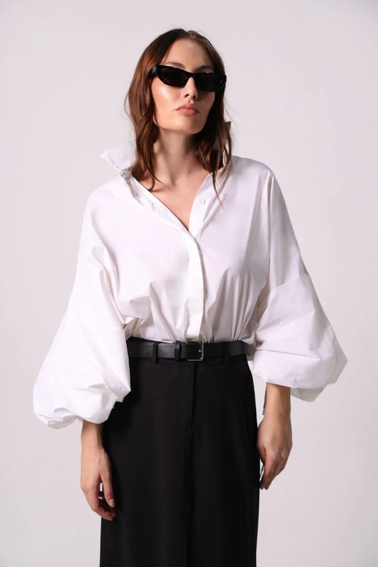 WM Open Back White Shirt