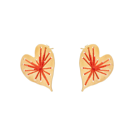 Heartfelt Grove Earrings Coral