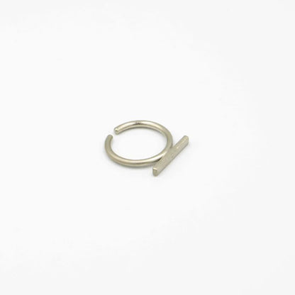 Silver nose ring on a white background